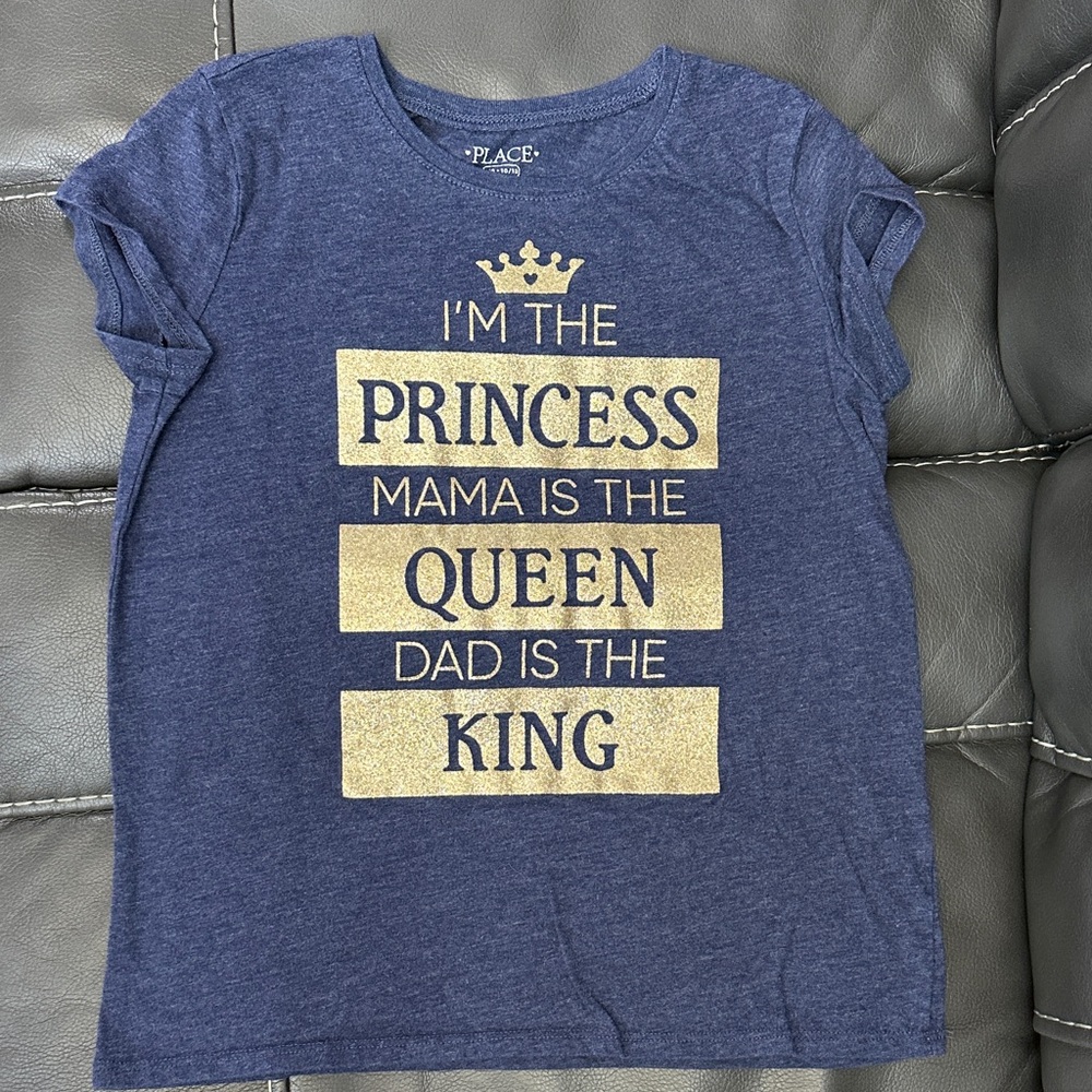 The Children's Place Navy and Gold Princess Tee